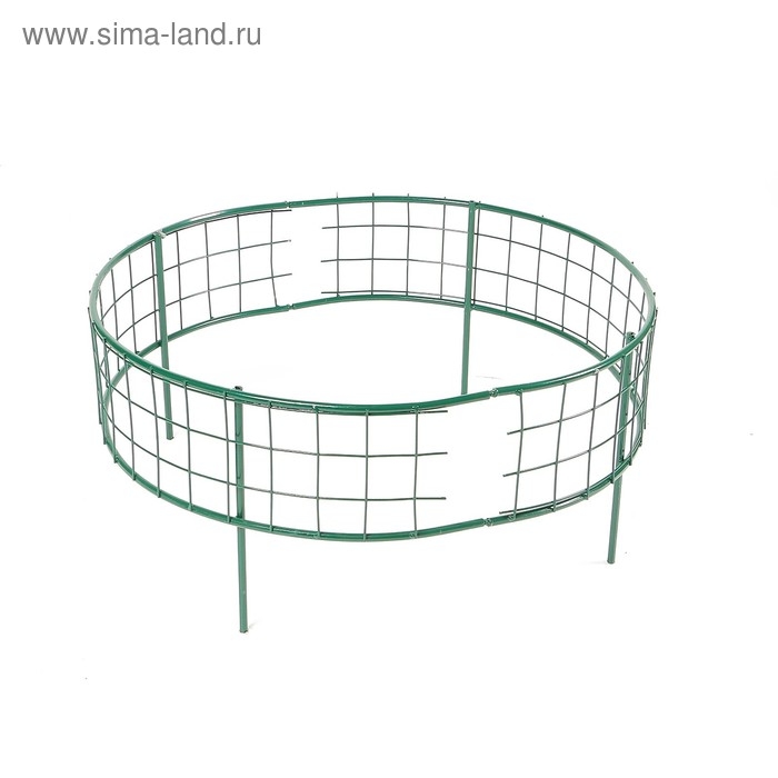 Клумба оцинкованная, 37 &times; 70 &times; 70 см, зелёная, &laquo;Решётка&raquo;