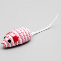 Набор игрушек для кошек: мышь 5 см и шар 4 см, микс цветов Набор игрушек для кошек: мышь 5 см и шар 4 см, микс цветов