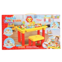 Конструктор винтовой «Обучающая мозаика», 4 в 1, стол+стул, с электрическим шуруповёртом Конструктор винтовой «Обучающая мозаика», 4 в 1, стол+стул, с электрическим шуруповёртом