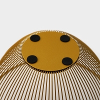 Фруктовница Доляна &laquo;Империя&raquo;, 24,5&times;24,5&times;14 см, золотой