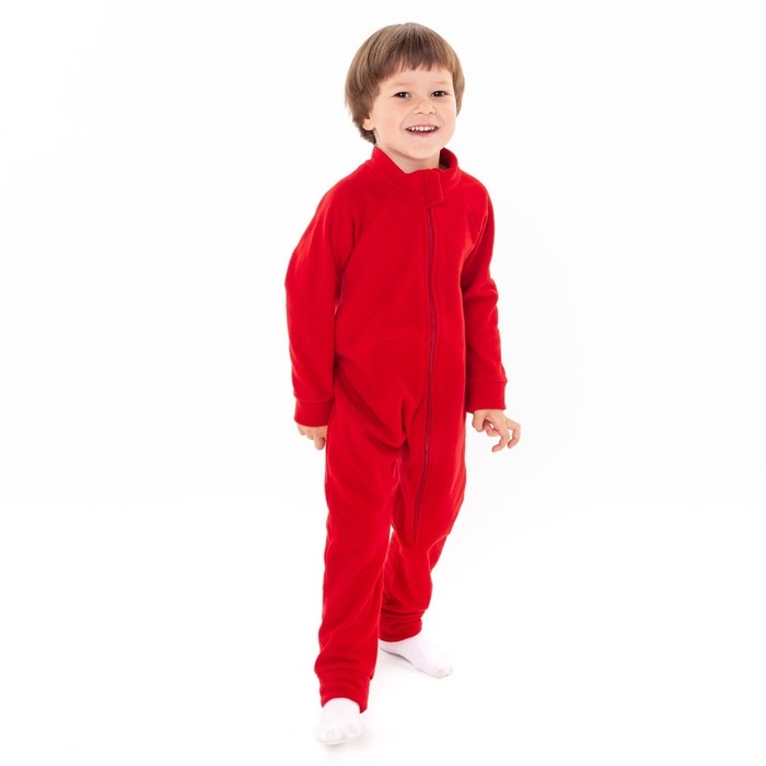 Комбинезон детский, цвет красный, рост 86-92 см