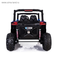 Электромобиль &laquo;БАГГИ&raquo;, полный привод 4WD, кожаное сиденье, цвет синий