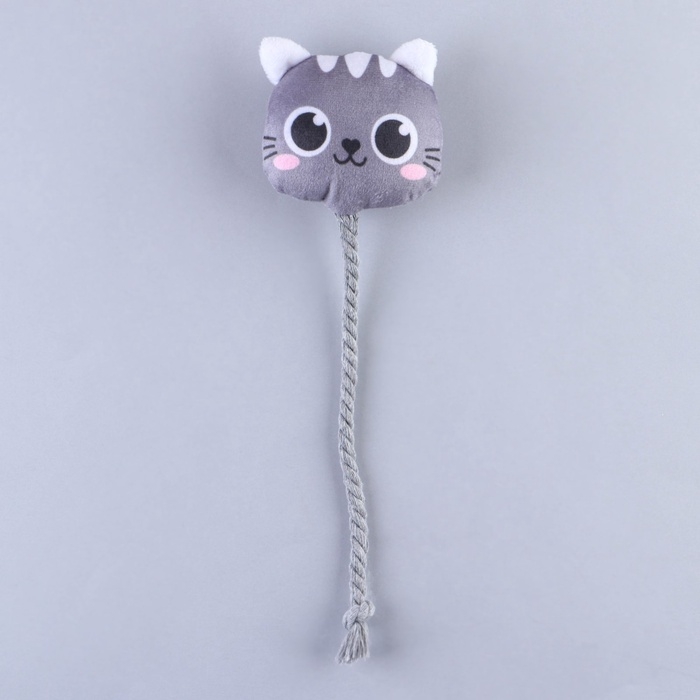 Игрушка для собак &laquo;Котик&raquo;, с канатом