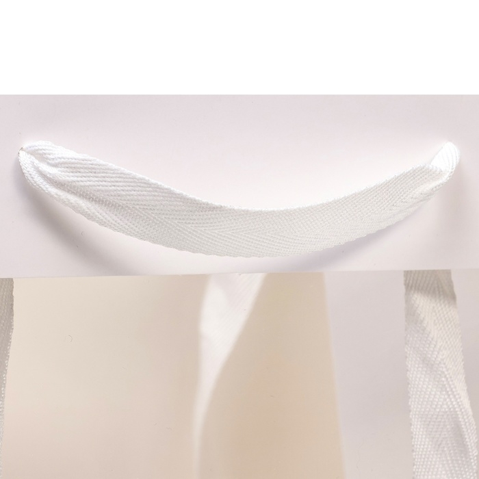 Пакет подарочный с окном, белый, 50 х 30 х 25 см