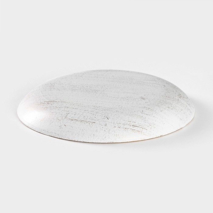 Блюдо для фруктов Доляна &laquo;Ундина&raquo;, 19,5&times;3 см, цвет золотой с белым