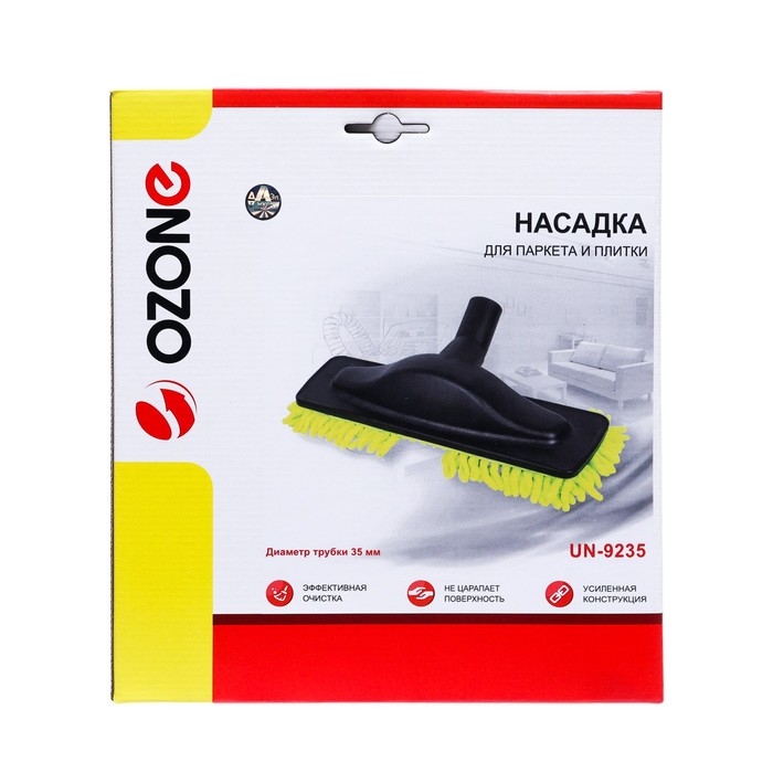 Насадка для пылесоса UN-9235 Ozone для паркета и плитки с микрофиброй, под трубку 35 мм Насадка для пылесоса UN-9235 Ozone для паркета и плитки с микрофиброй, под трубку 35 мм