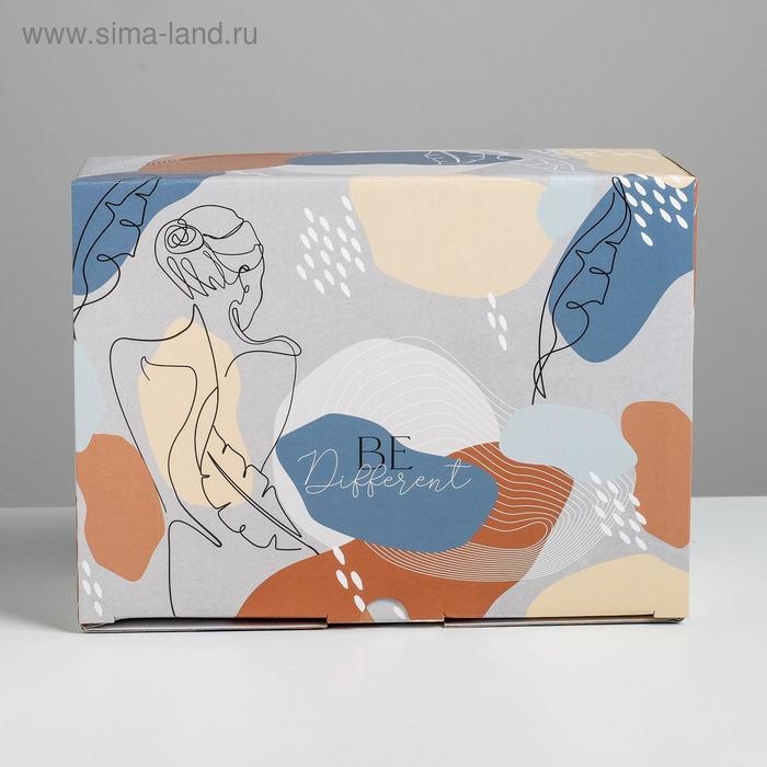 Коробка подарочная сборная, упаковка, &laquo;Силуэт&raquo;, 26 х 19 х 10 см