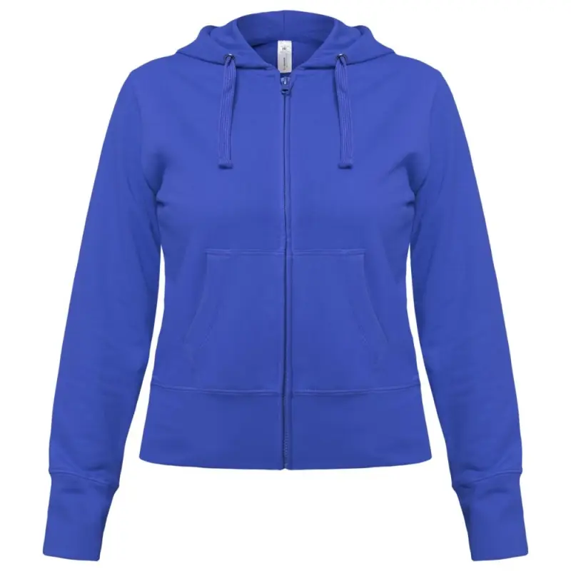 Толстовка женская Hooded Full Zip ярко-синяя, размер XS