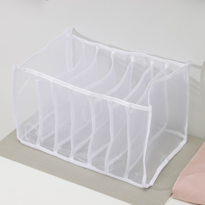 Органайзер для хранения белья «Пыльца», 7 отделений, 36×25×19,5 см цвет белый Органайзер для хранения белья «Пыльца», 7 отделений, 36×25×19,5 см цвет белый