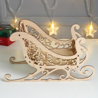 Шкатулка дерево для конфет "Новогодние Сани" (набор 6 деталей) 28,5х17х12 см Шкатулка дерево для конфет "Новогодние Сани" (набор 6 деталей) 28,5х17х12 см