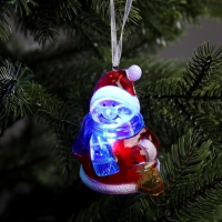 Ёлочная игрушка «Снеговик», 8 см, от батареек, свечение мульти (RGB) Ёлочная игрушка «Снеговик», 8 см, от батареек, свечение мульти (RGB)