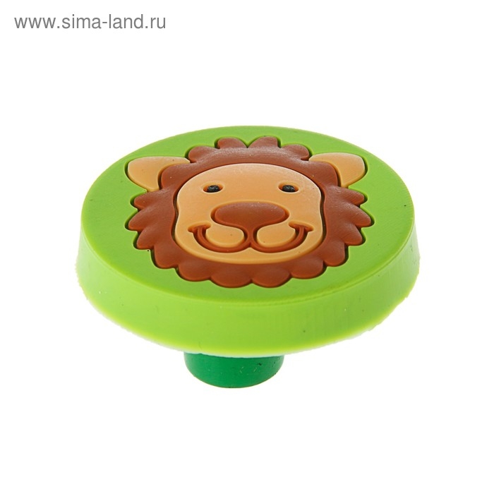Ручка кнопка детская KID 016, Ручка кнопка детская KID 016, "Львенок", резиновая