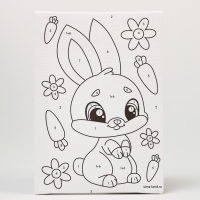 Картина по номерам для детей &laquo;Зайка с морковками&raquo;, 21 х 15 см