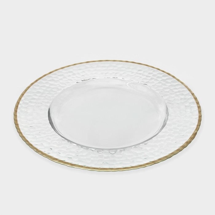 Тарелка подстановочная &laquo;Фишер&raquo;, d=35 см, цвет обводки золотой