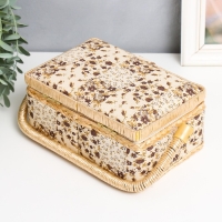 Шкатулка для рукоделия "Пэчворк цветочный" 9,5х19,5х13 см Шкатулка для рукоделия "Пэчворк цветочный" 9,5х19,5х13 см