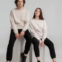 Свитшот унисекс BNC Inspire (Organic), молочно-белый, размер XXL