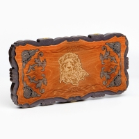 Нарды деревянные большие, настольная игра "Лев", резные, 45 х 45 см Нарды деревянные большие, настольная игра "Лев", резные, 45 х 45 см