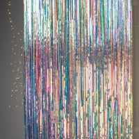 Дождик на подвесе "Праздничный отблеск" 40х145 см, перламутровый