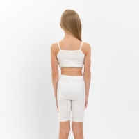 Велосипедки для девочки MINAKU цвет молочный рост 122 см Велосипедки для девочки MINAKU цвет молочный рост 122 см