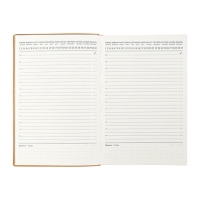 Ежедневник недатир А5 160л ESCALADA, мяг обл, иск кож, тис ф, ляс, кр бл 70г/м2, бежевый