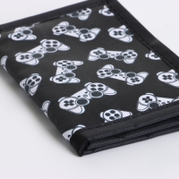 Кошелёк детский на липучке &laquo;Выбражулька&raquo;, цвет чёрный