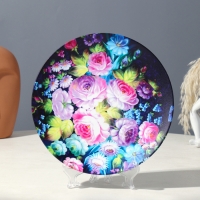 Тарелка декоративная &laquo;Жостово&raquo;, вид 2, настенная, D = 20 см