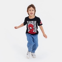 Футболка детская «Человек-Паук» рост 110-116, чёрный Футболка детская «Человек-Паук» рост 110-116, чёрный