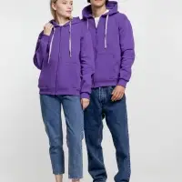 Толстовка на молнии с капюшоном Siverga Heavy, фиолетовая, размер M