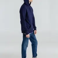 Толстовка с капюшоном унисекс Hoodie, темно-синяя, размер S