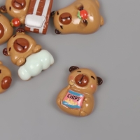 Декор для творчества пластик "Капибара" ассорти набор 6 шт 2х1,7х1 см Декор для творчества пластик "Капибара" ассорти набор 6 шт 2х1,7х1 см