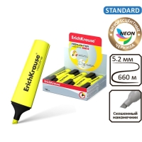 Маркер текстовыделитель ErichKrause V-12, 0.6-5.2 мм, флуоресцентные чернила на водной основе, жёлтый Маркер текстовыделитель ErichKrause V-12, 0.6-5.2 мм, флуоресцентные чернила на водной основе, жёлтый