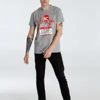 Футболка Hello! I Love You!, серый меланж, размер S Футболка Hello! I Love You!, серый меланж, размер S