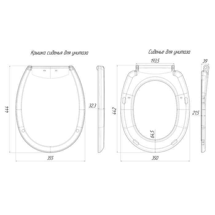 Сиденье для унитаза Сиденье для унитаза "АНИ Пласт" WS0200, крепление пластик, белое