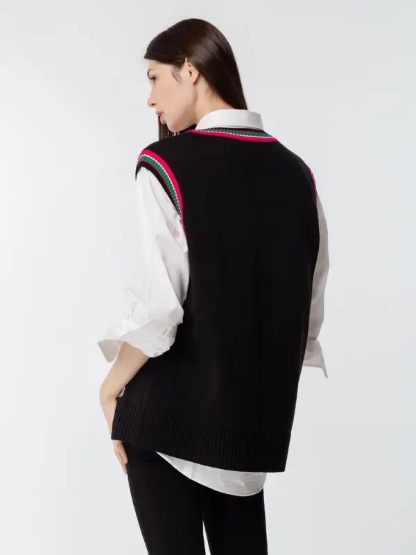 Жилет оверсайз унисекс Cornell в сумке, черный, размер S/M