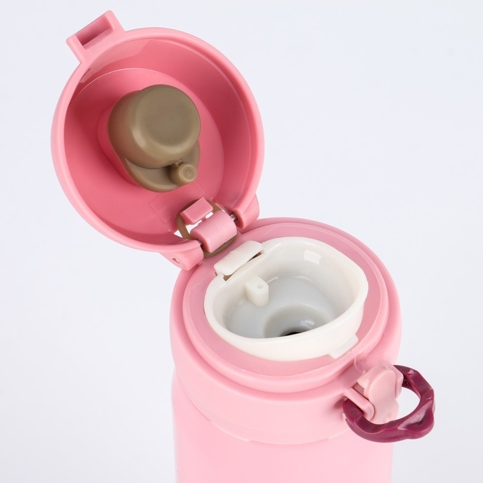 Термос, 420 мл, Топ  "Мур-мур люблю гламур", сохраняет тепло 8 ч