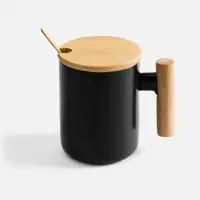 Кружка с ложкой Eco Fusion, черная