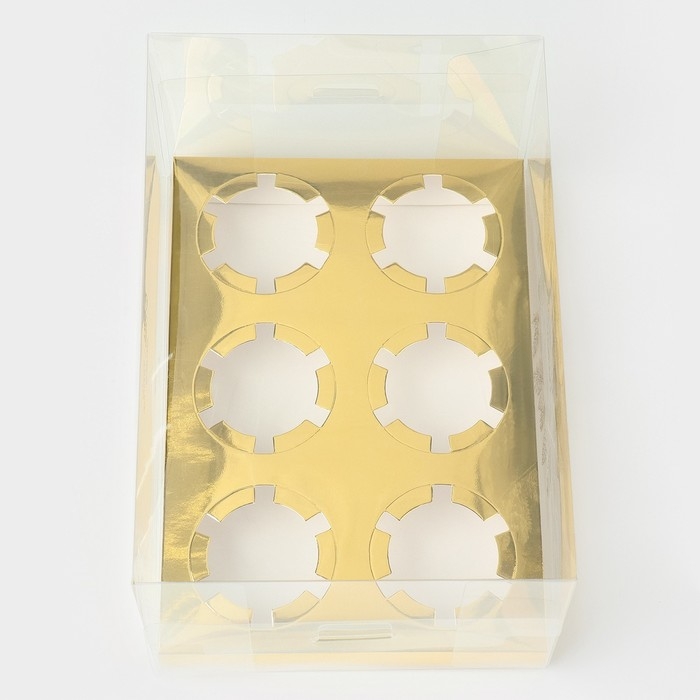 Коробка для капкейка &laquo;Верь в мечту&raquo;, золото, 23 х 16 х 11.5 см, Новый год