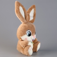 Мягкая игрушка «Зайка», 21 см, бежевая Мягкая игрушка «Зайка», 21 см, бежевая