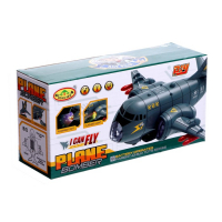 Самолет &laquo;Транспортный&raquo;, работает от батареек, световые и звуковые эффекты, цвет серый