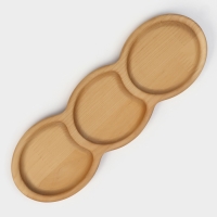 Менажница Adelica &laquo;Светофор&raquo;, 3 секции, 30&times;10&times;1,8 см, пропитана минеральным маслом, в подарочной коробке, берёза