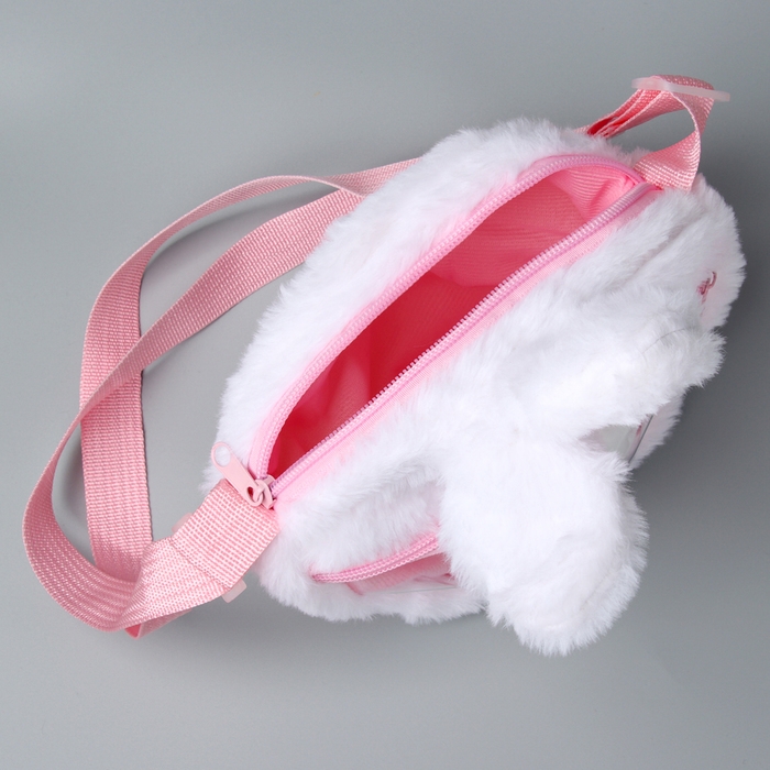 Сумка детская &laquo;Зайка&raquo; с игрушкой внутри, 20 см, цвет белый