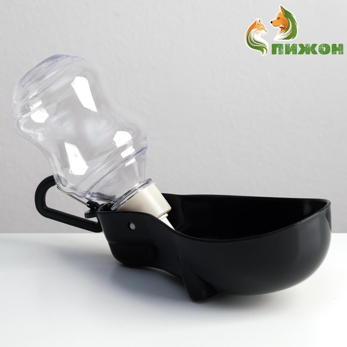 Поилка прогулочная фигурная, 300 мл, с мягким носиком, чёрная Поилка прогулочная фигурная, 300 мл, с мягким носиком, чёрная