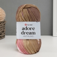 Пряжа "Adore Dream" 100% акрил антипиллинг 280м/100г (1051 беж-роз) Пряжа "Adore Dream" 100% акрил антипиллинг 280м/100г (1051 беж-роз)