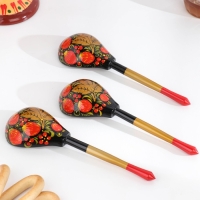 Набор &laquo;Хозяюшка&raquo;, 6 ложек и ваза, 13&times;9 см, хохлома