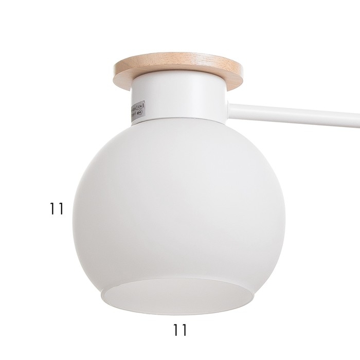 Люстра Люстра "Паула" 5х60Вт Е27 Белый, дерево 58х58х30см