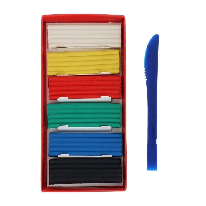 Пластилин 6 цветов 120 г, Пластилин 6 цветов 120 г, "Гамма" "Мультики", со стеком