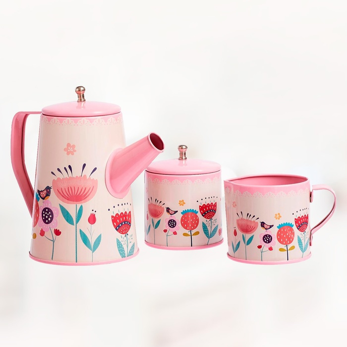 Набор металлической посудки &laquo;Чаепитие&raquo;, 14 предметов