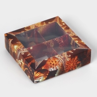 Новый год. Коробка под 4 конфеты "Новогодняя звезда", 12,6 х 12,6 х 3,8 , кондитерская упаковка Новый год. Коробка под 4 конфеты "Новогодняя звезда", 12,6 х 12,6 х 3,8 , кондитерская упаковка