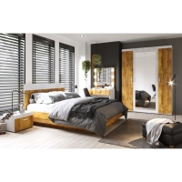 Спальный гарнитур Вега, Шкаф 4х ств, кровать 160х200, стол косметический, тумба прикроватная