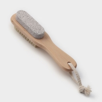 Щётка - пемза для тела с ручкой Доляна, натуральная щетина Щётка - пемза для тела с ручкой Доляна, натуральная щетина